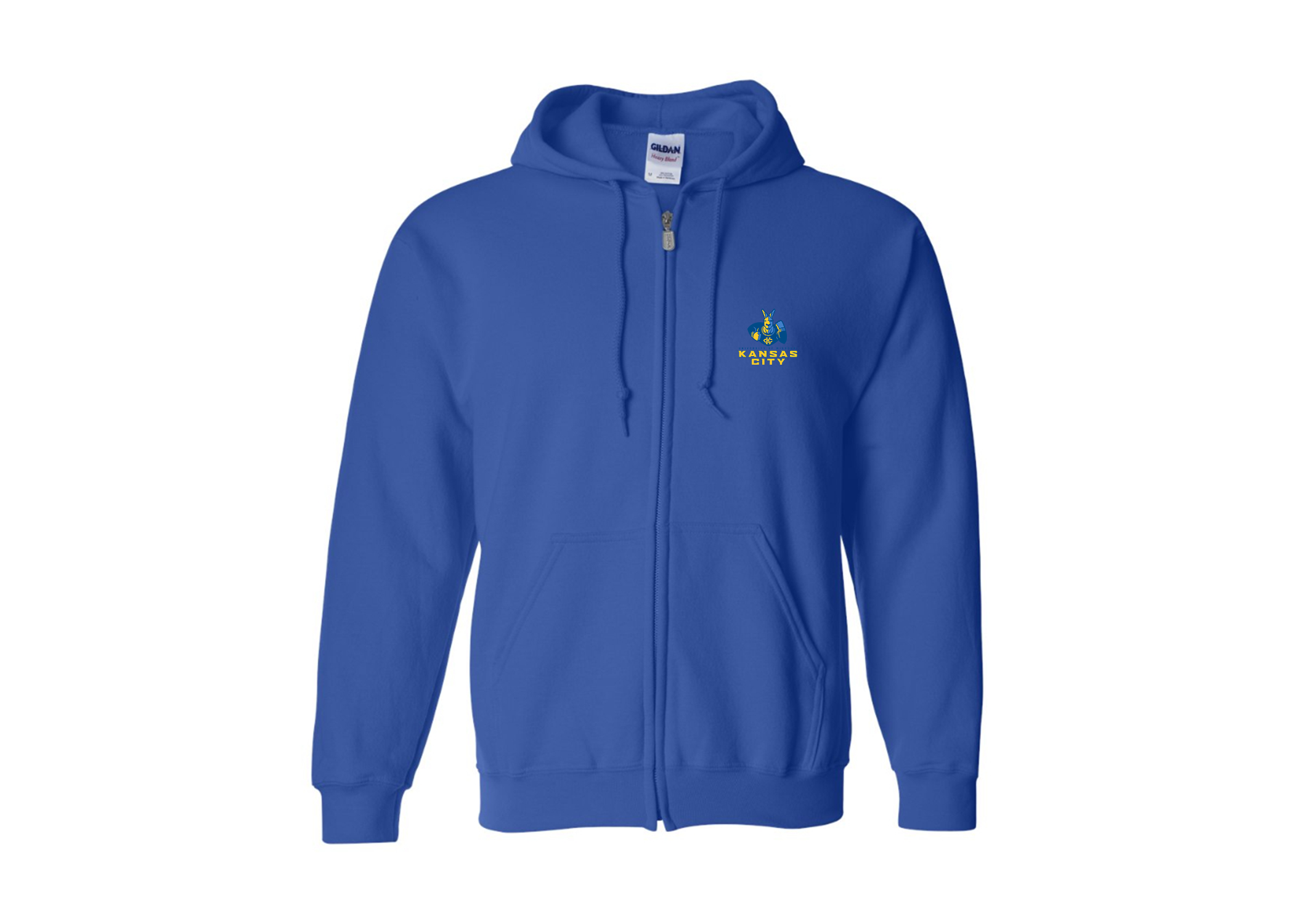 Men's UMKC Kangaroos Gildan Heavy Blend Full Zip Hooded Sweatshirt